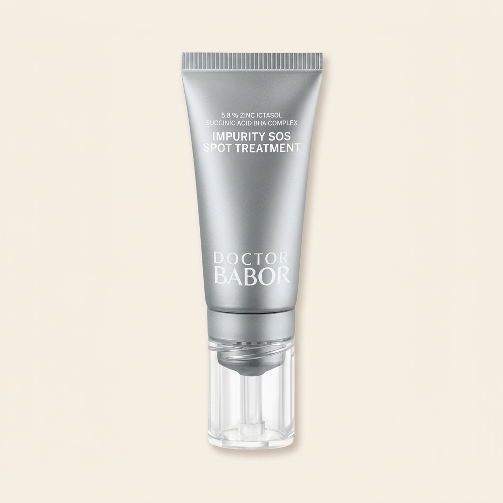 Doctor Babor Impurity SOS Spot Treatment in silberner Tube, gezielte Pflege gegen Unreinheiten und Pickel mit klärender und beruhigender Wirkung für reine Haut