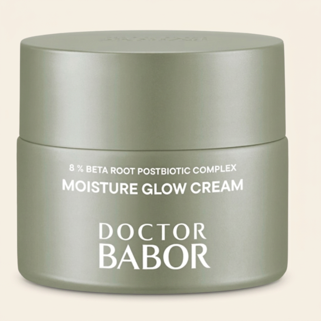 Doctor Babor Moisture Glow Cream mit Beta Root Postbiotic Complex im grünen Tiegel – feuchtigkeitsspendende Gesichtscreme für strahlende, pralle und geschmeidige Haut
