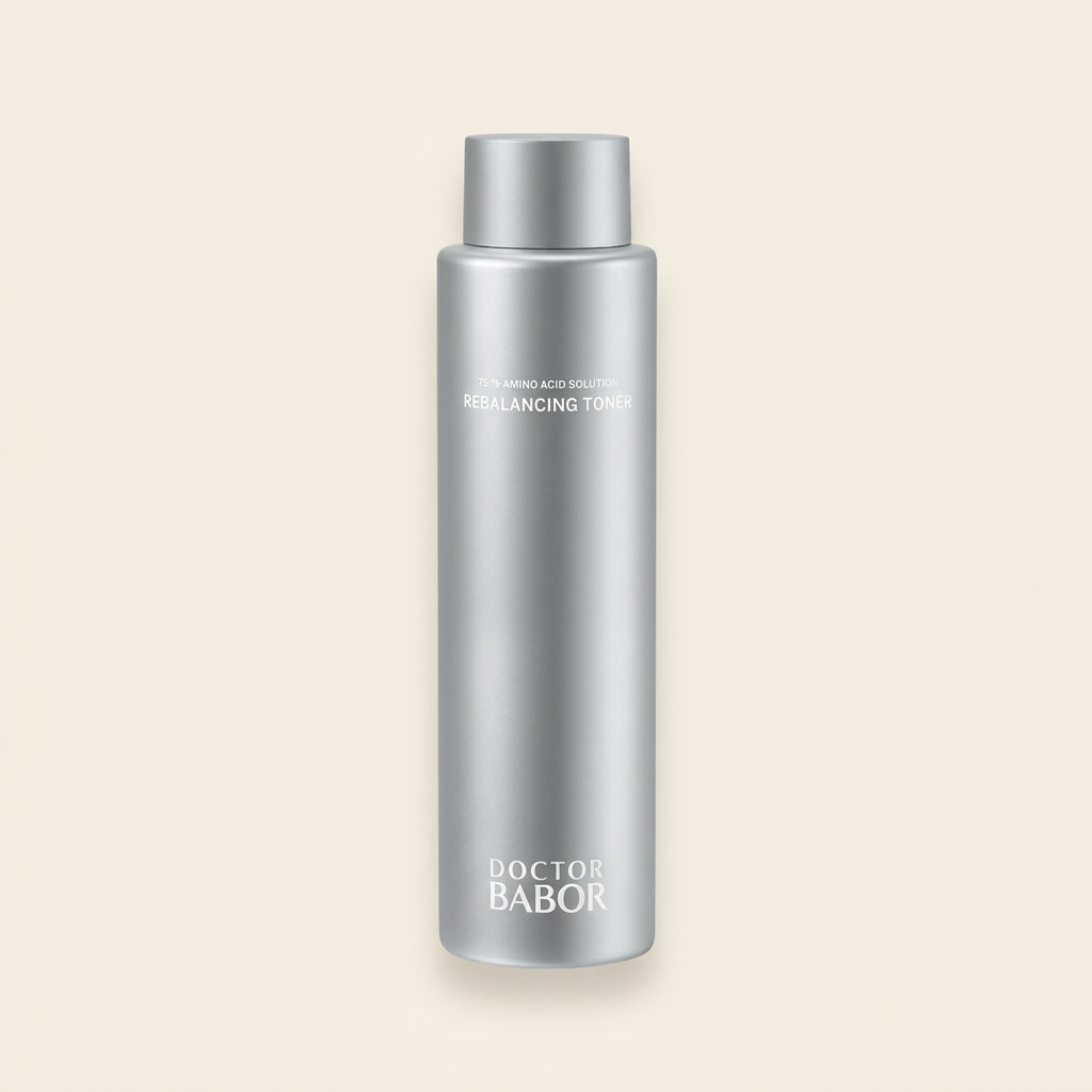 Doctor Babor Rebalancing Toner mit Aminosäuren in silberner Flasche – klärendes Gesichtswasser zur Ausbalancierung des Hautbildes und zur Vorbereitung auf die Pflege