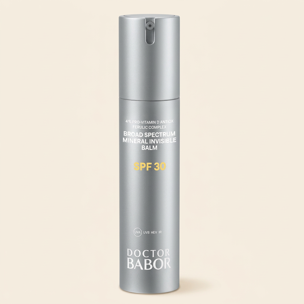 DOCTOR BABOR Mineral Invisible Balm SPF 30 – mineralischer Sonnenschutz für das Gesicht mit unsichtbarem Finish und Hautschutz