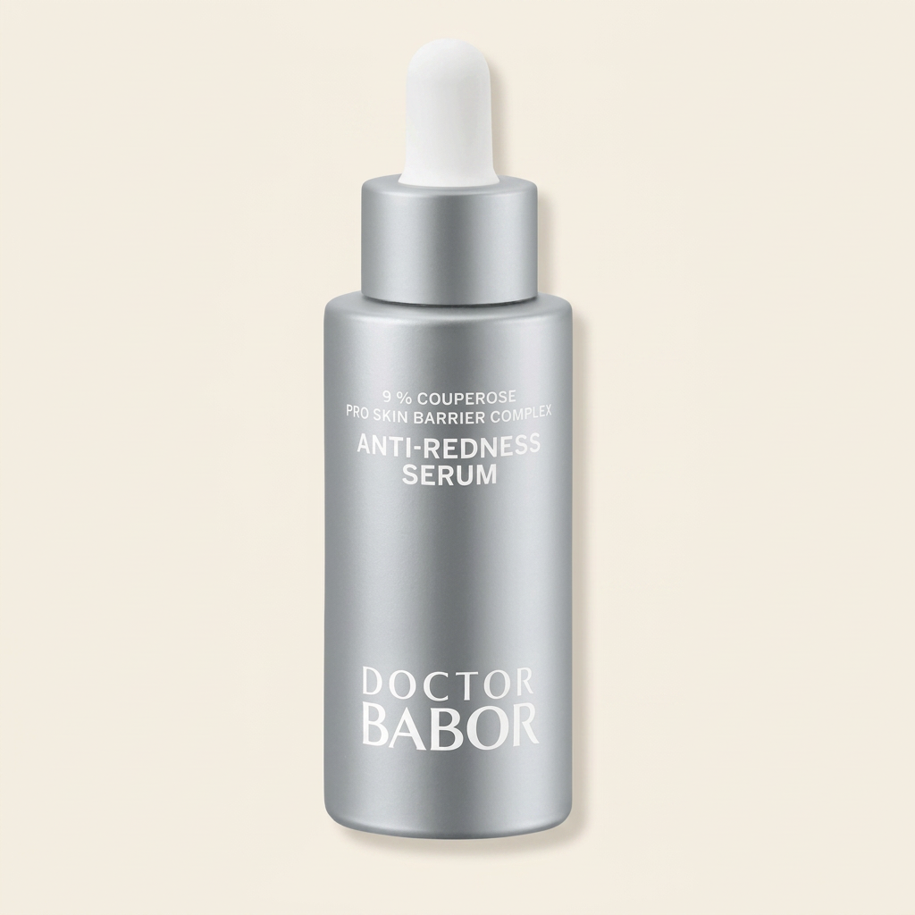 Doctor Babor Anti-Redness Serum mit Couperose Skin Barrier Complex in silberner Pipettenflasche, beruhigendes Serum gegen Rötungen und empfindliche Haut