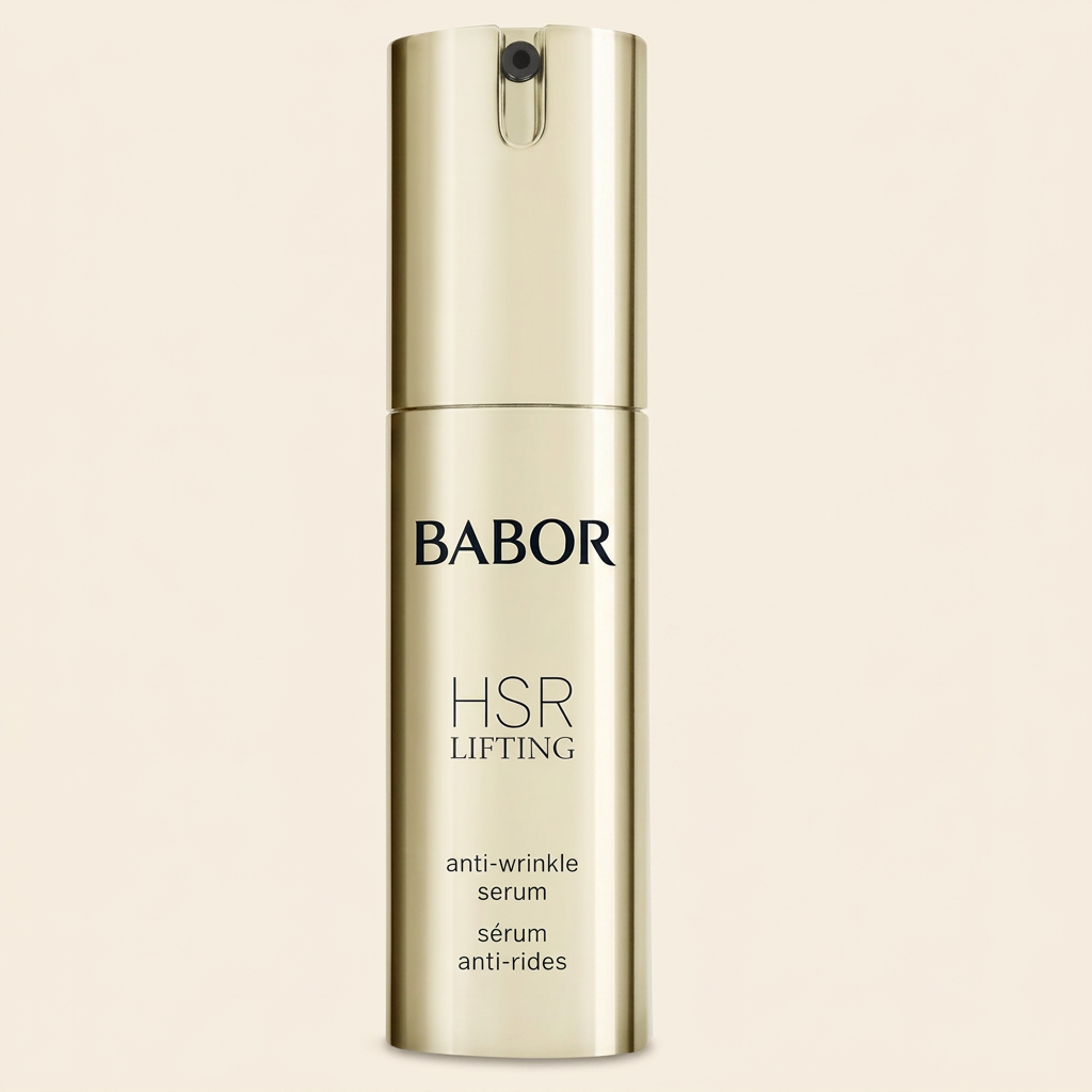 BABOR HSR Lifting Anti-Wrinkle Serum in eleganter goldener Pumpspender-Flasche, hochwirksames Anti-Aging Serum zur Faltenreduktion und für sichtbar straffere, glattere Haut.